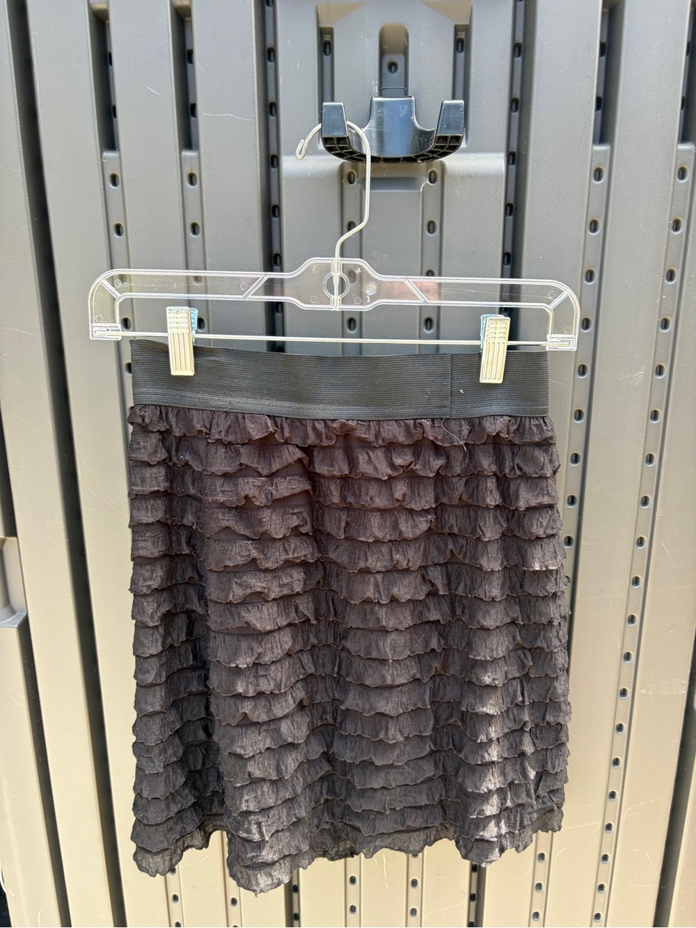 Xhilaration Black Ruffled Skater Skirt